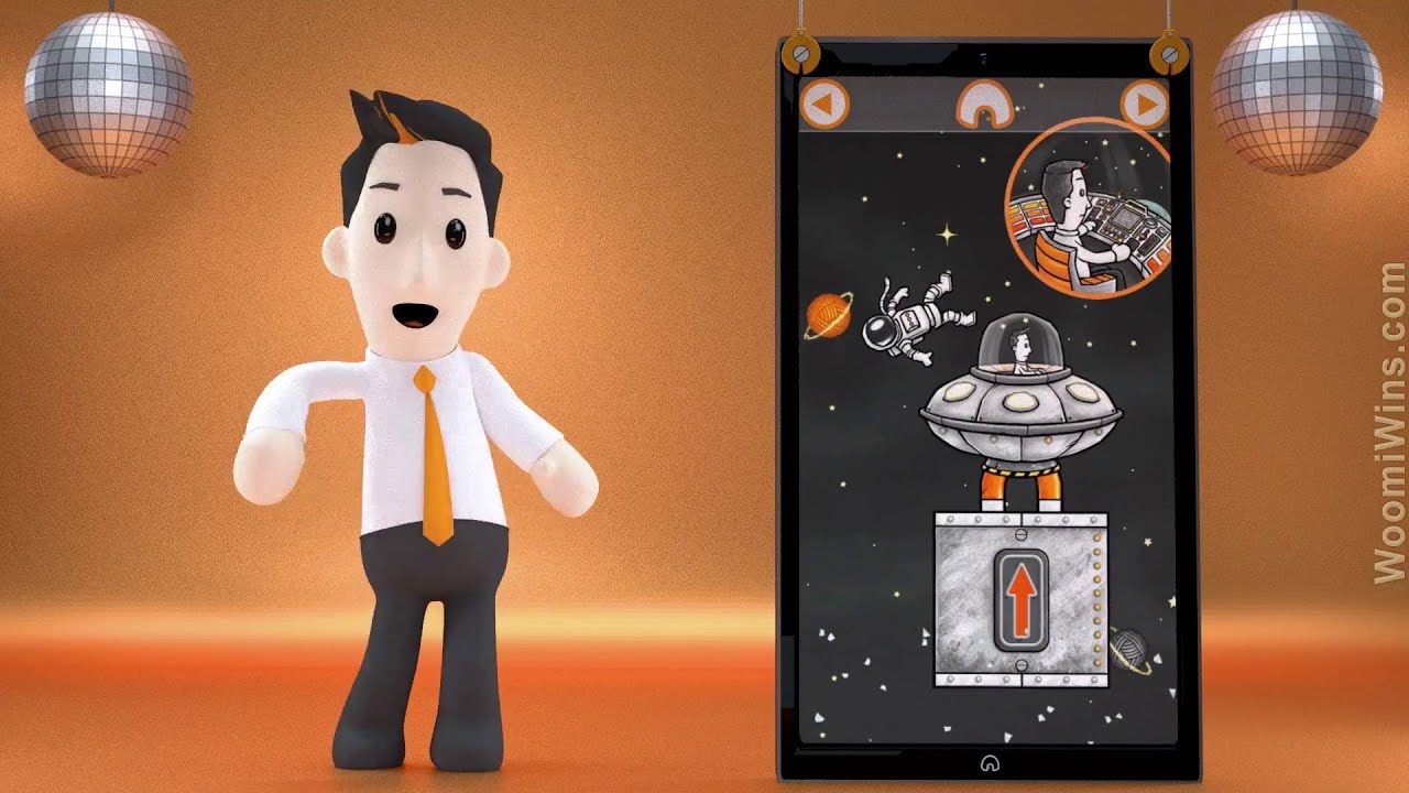 Woomi dances to the Woomi Wins app trailer -  (2016, 3D anim, 1080p, 30sec clip looped 1min)