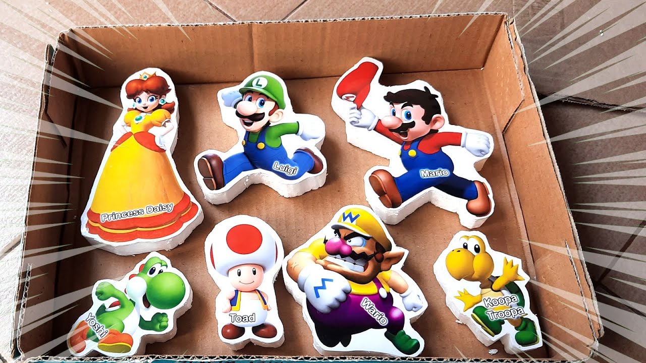 #66 New Box Full of NEW Mario Bros v Luigi Rosalina Peach Falling asleep with Super Mario ASMR video