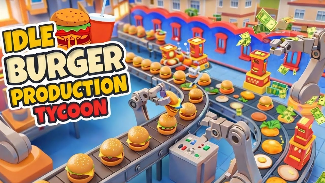 Jadi Taipan Burger dari Nol! 💰 Idle Burger Production Tycoon Gameplay
