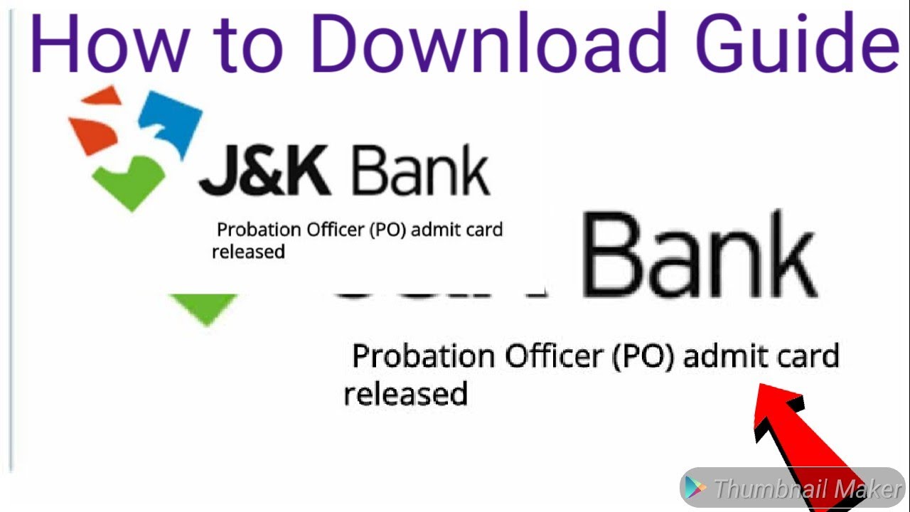 How to downlod call letter for JK bank PO 2019 | JK Bank banking associate 2019 Admit Card Released