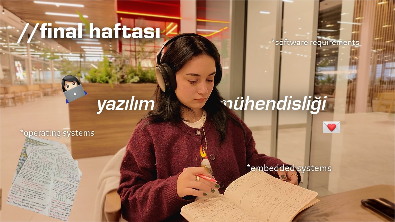 büte kalmadığım bir final haftası 👩🏻‍💻📚💌 | yazılım mühendisliği, dersler, kütüphane