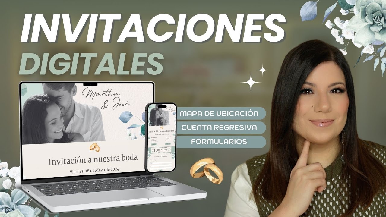 Diseña invitaciones digitales 🌟 Bodas, cumpleaños y muchos más...