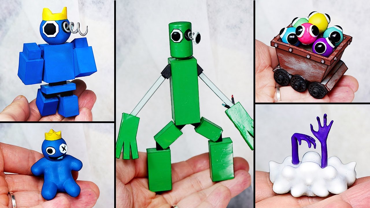 [ROBLOX] Making SECRETS RAINBOW FRIENDS CHAPTER 2 Sculptures Timelapse Robot Blue Green CART Lookies