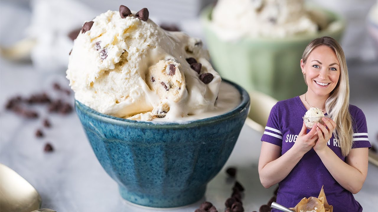 No Bake, No Churn Cookie Dough Ice Cream