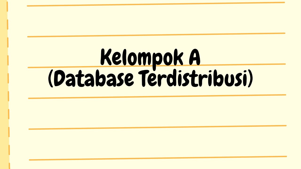 Database Terdistribusi