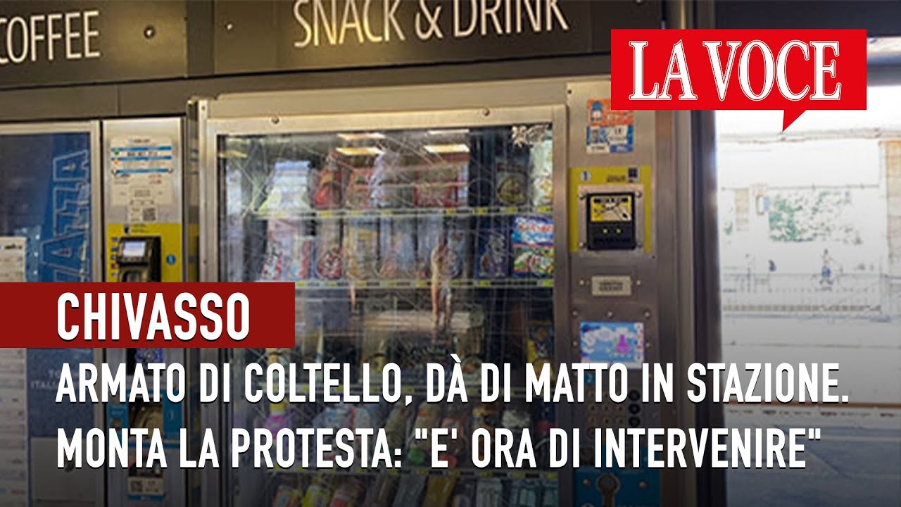 CHIVASSO. Armato di coltello, dà di matto in stazione. Monta la protesta: 
