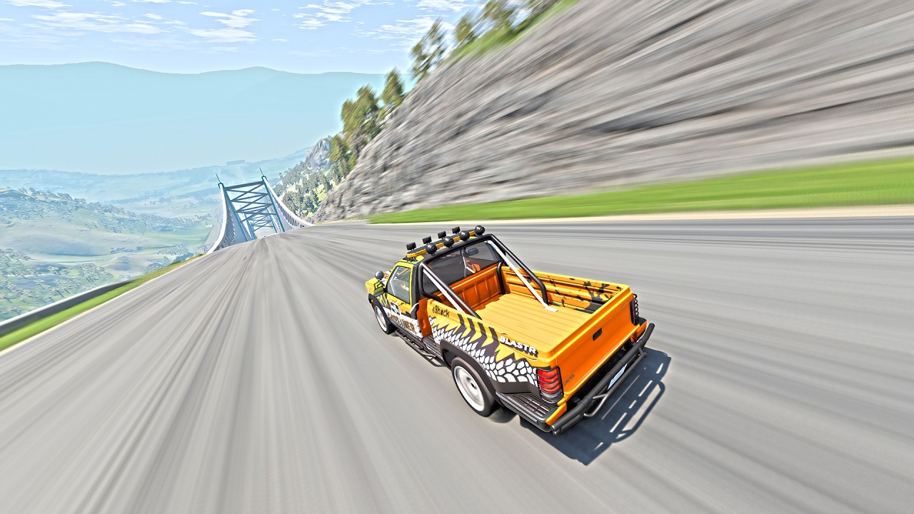 Full Throttle INSANE Long Downhill lane ! | BeamNG.drive Epic Crashes & Speed Test #90