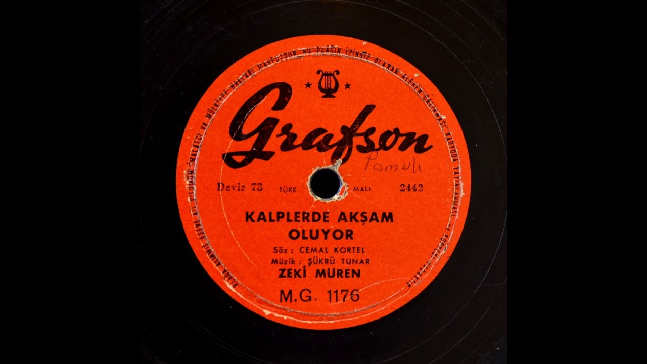 Zeki M&uuml;ren -  Kalplerde akşam oluyor  -GER&Ccedil;EK TAŞ PLAK KAYDI