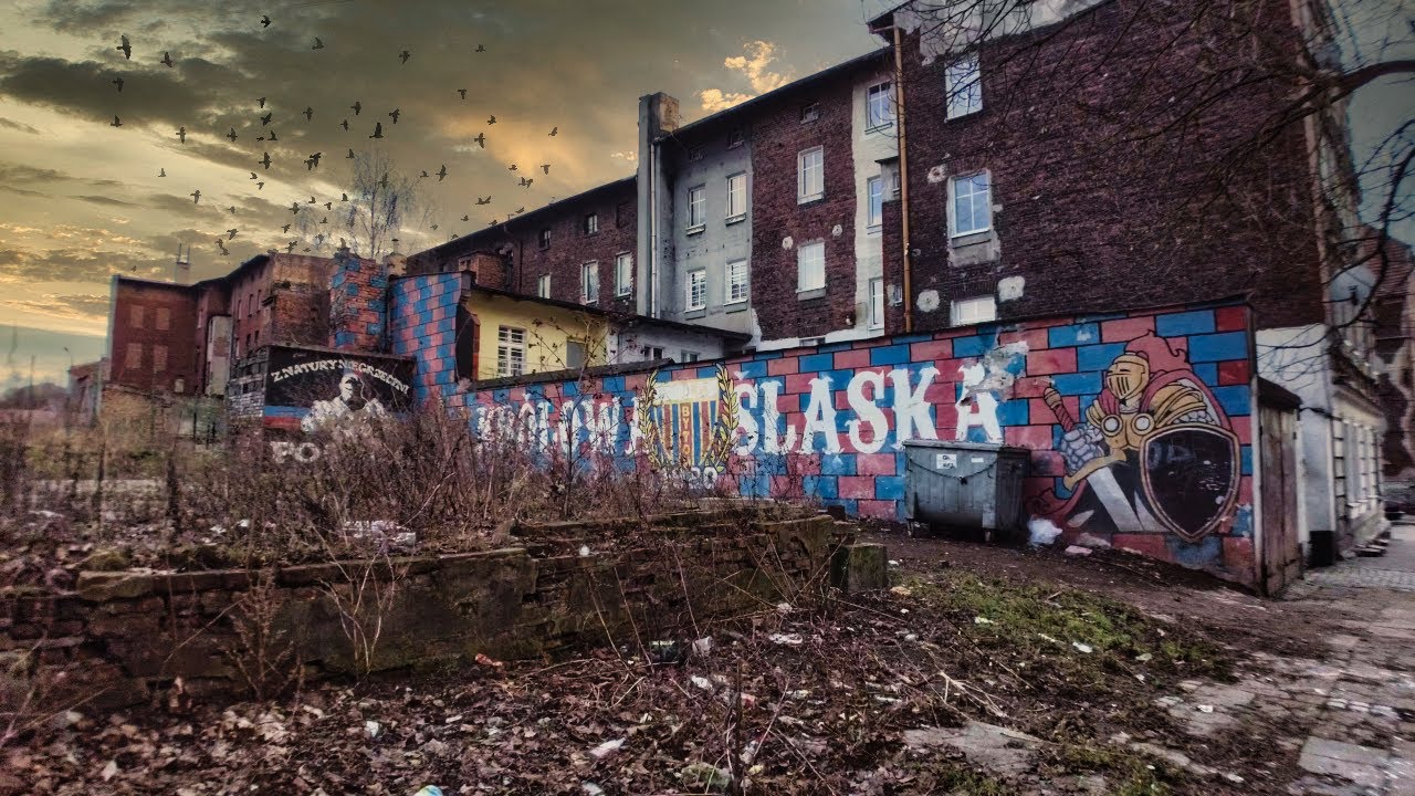 Poland 4K 🇵🇱 Post-Mining District, Bytom, Rozbark, Scenic Walk