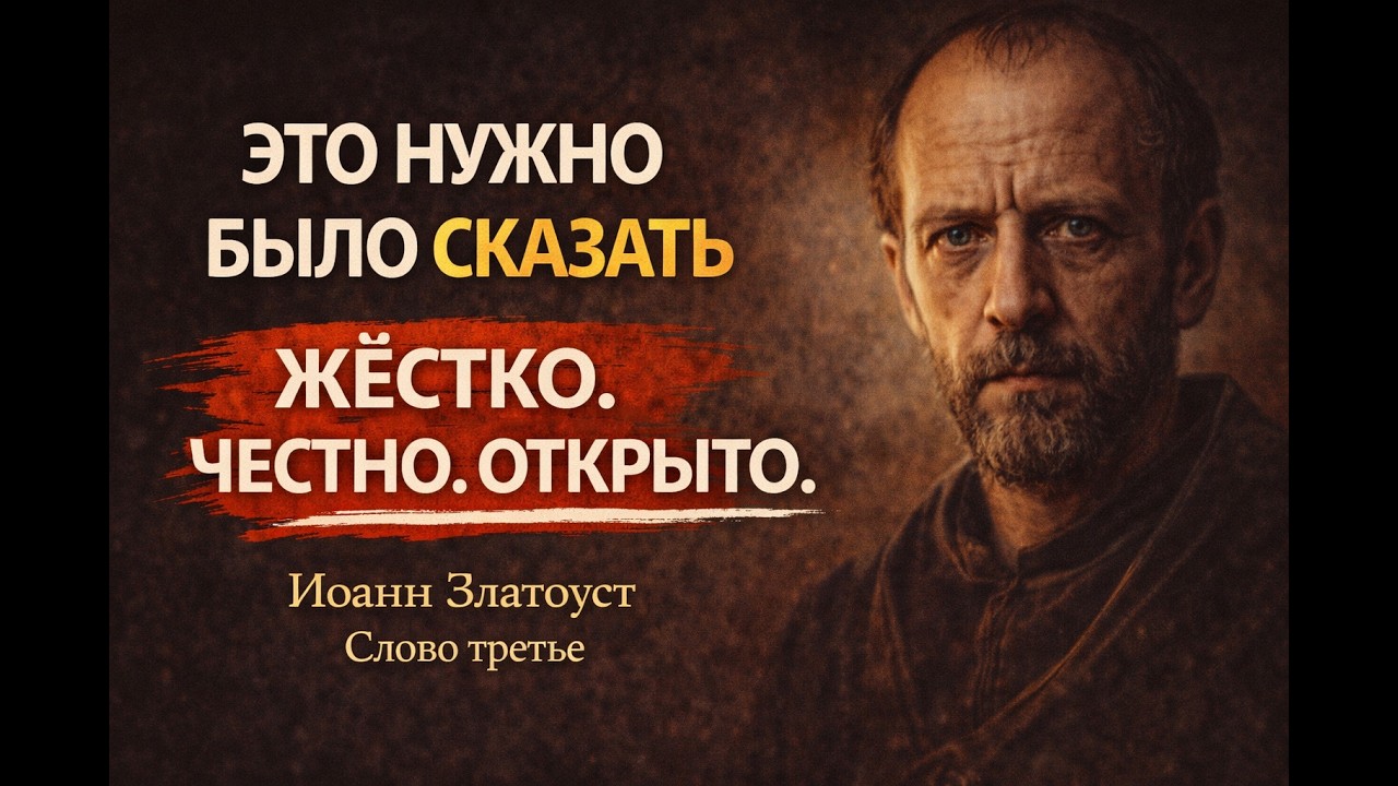 Слово третье Иоанна Златоуста — жёсткое обличение и правда, о которой молчат