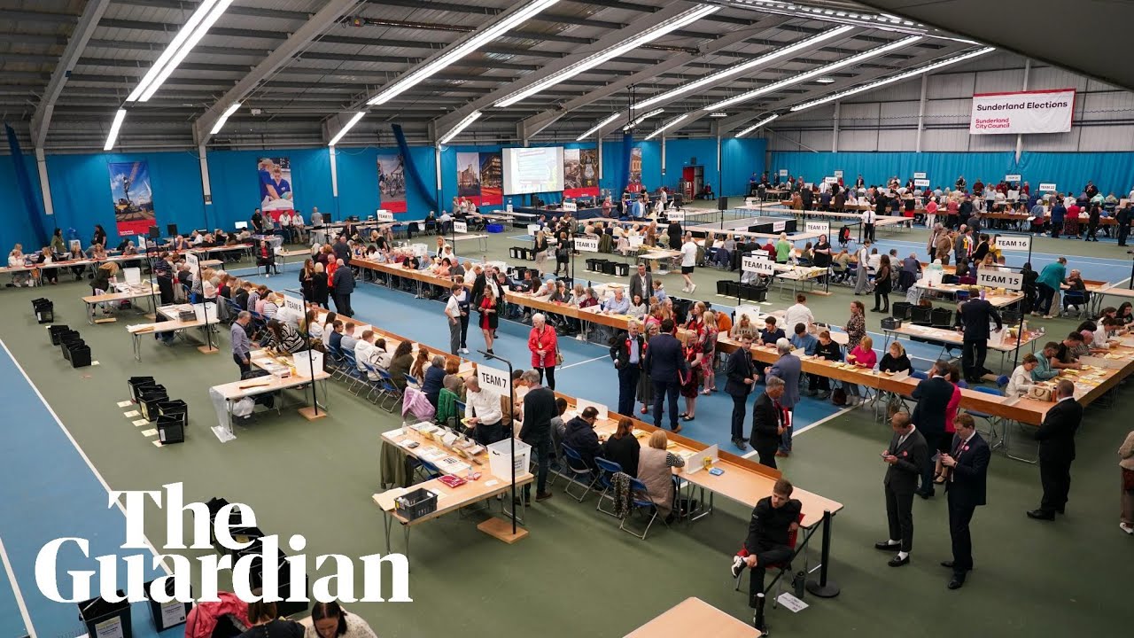 2024 UK general election: votes counted as exit poll suggest Labour landslide – watch live