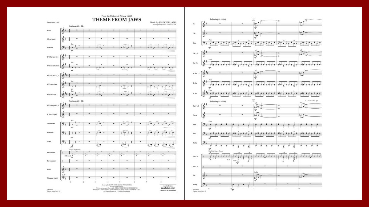 Theme from Jaws by John Williams | Arr. Paul Lavender | Young Concert Band