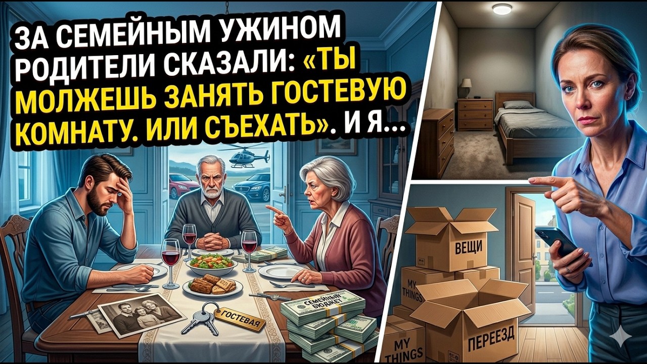 За семейным ужином родители сказали: «Ты можешь занять гостевую комнату. Или съехать». И я...