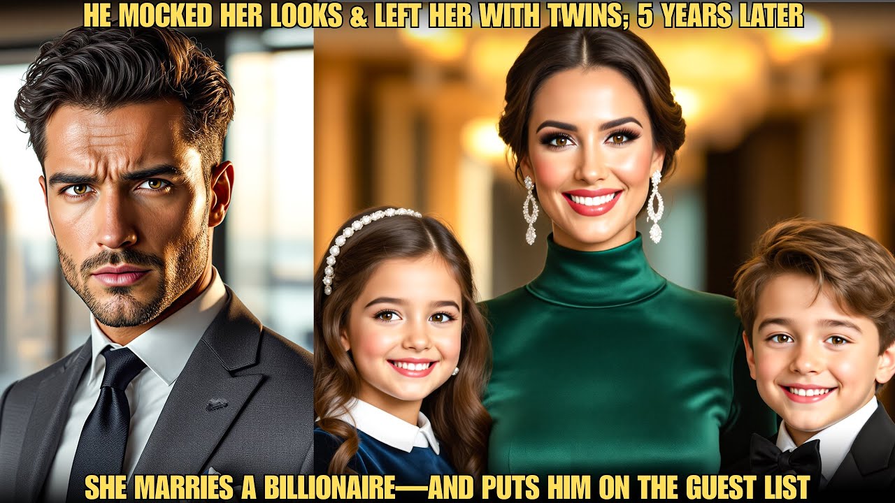 HE MOCKED HER LOOKS & LEFT HER WITH TWINS; 5 YEARS LATER SHE MARRIES A BILLIONAIRE—AND PUTS HIM ON..