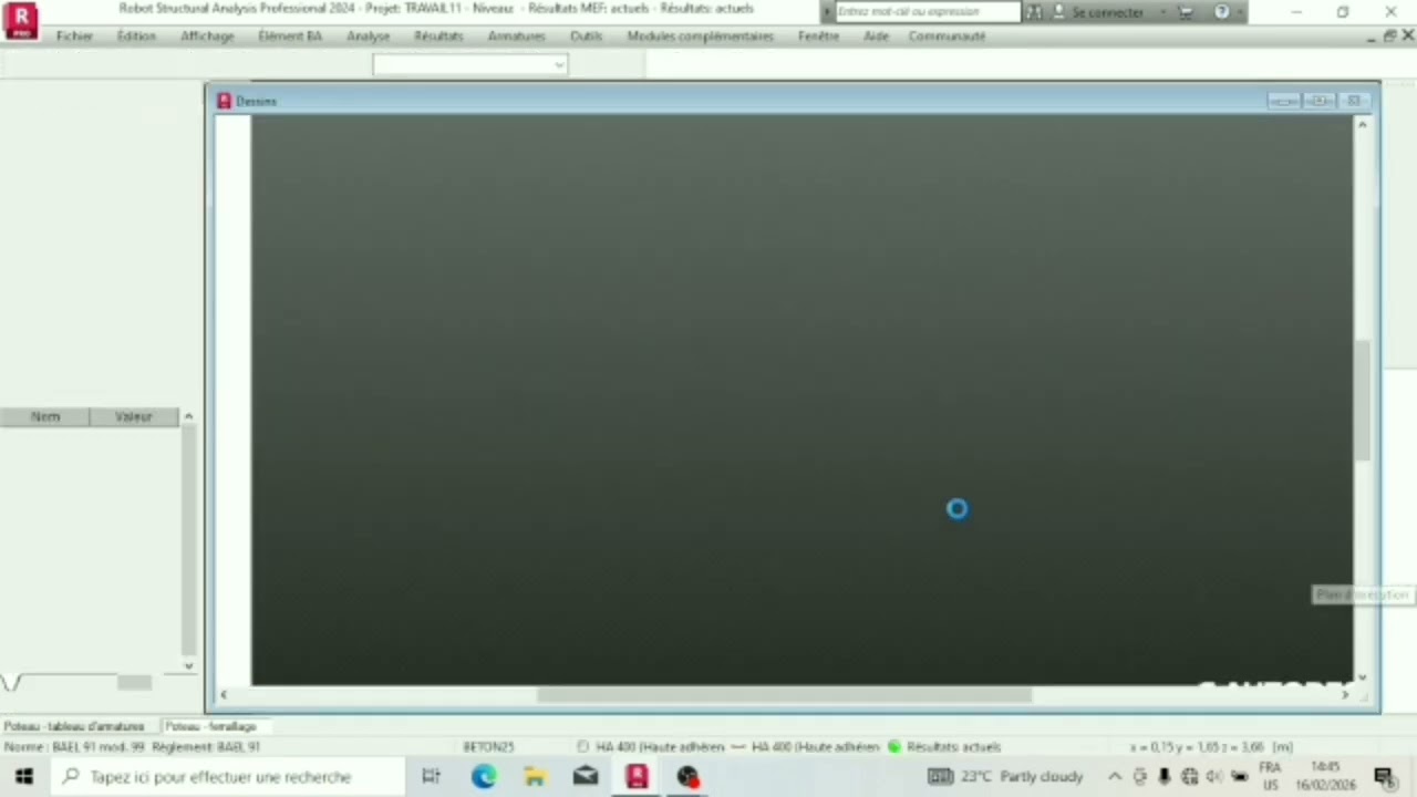 #1 Dimensionnement poteau et poutre Isostatique Robot Structural, Partie 1