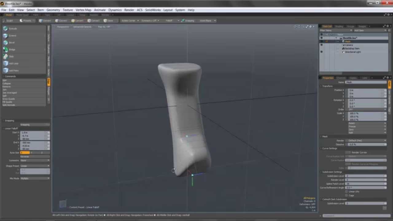 MODO for Design Ideation - Basic Modeling Tools
