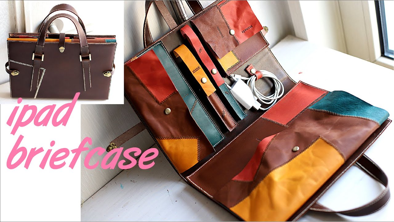 [tutorial] ipad briefcase making / DIY ipad case / Leather craft