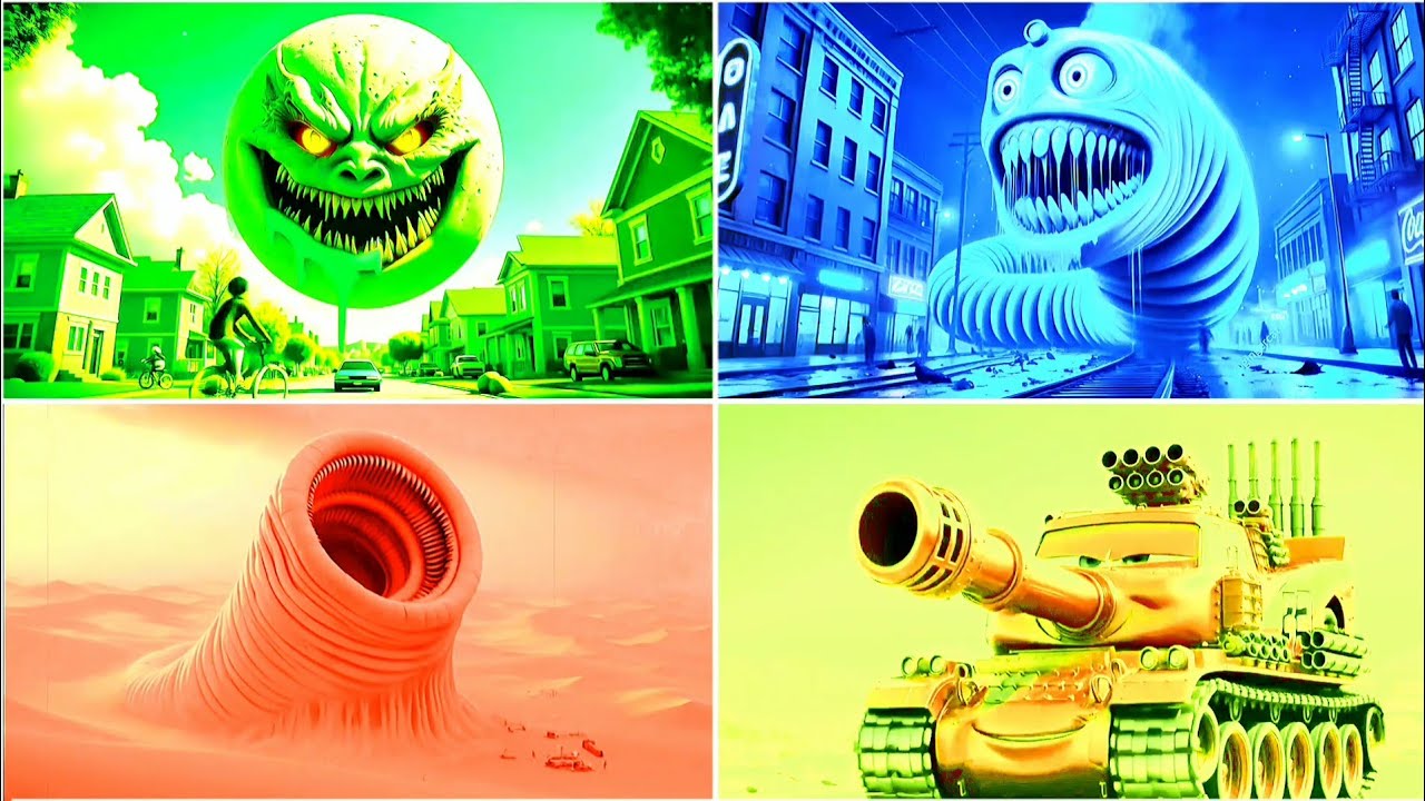 LUNAR MOON 🆚 THOMAS TRAIN 🆚 WORM EROSION 🆚 McQUEEN TANK - COFFIN DANCE SONG | TILES HOP #146