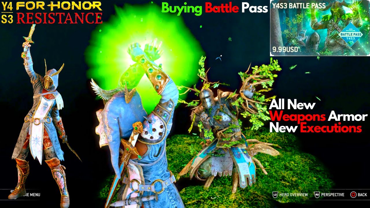 Buying Battle Pass All New Weapons Armor Gear Loot Y4S3 For Honor Resistance New Executions