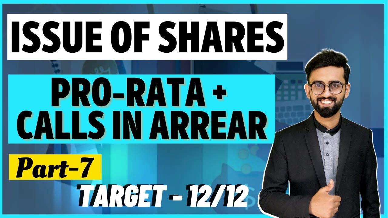 Important Questions of Pro-rata and Calls in Arrear | Oversubscription of shares | Ch-8 class 12 ||