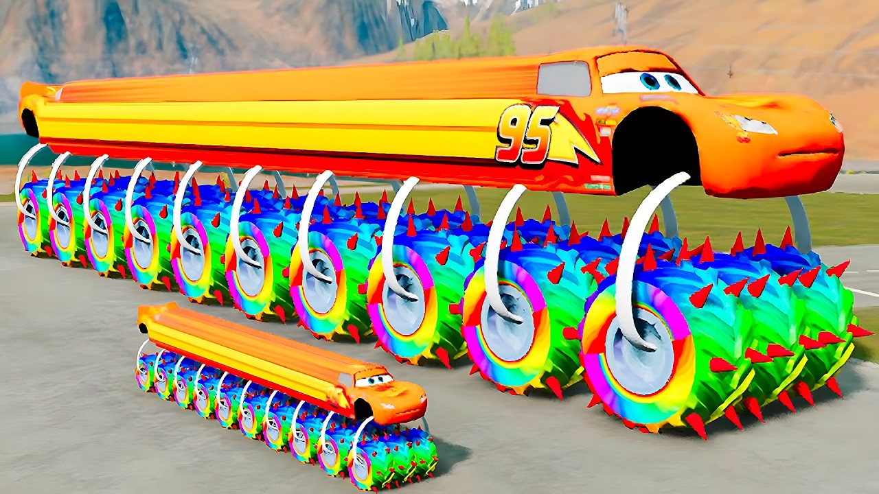 BIG & SMALL CARS vs CANNON - BeamNG.drive Extreme Crash Challenge #30