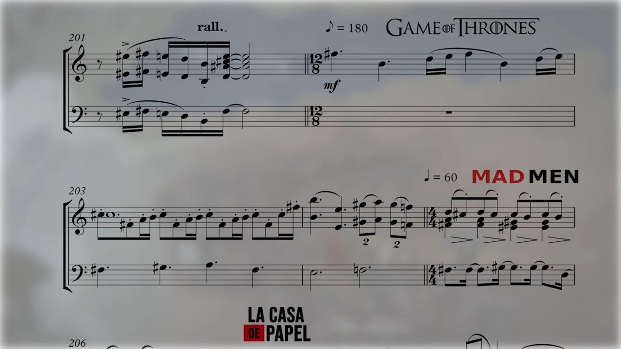 The TV Theme French Horn Medley ||  SHEET MUSIC VIDEO