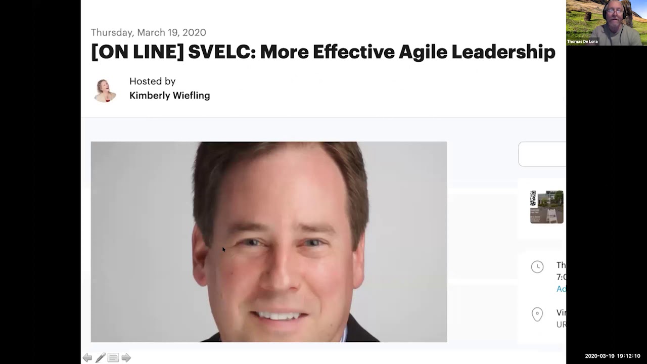 SVELC Main Meeting April 2020: More Effective Agile Leadership