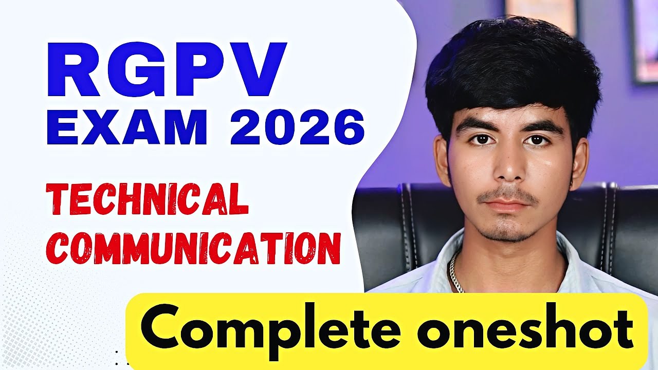 Technical Communication ONESHOT | Al - 301 AIML 3rd Semester RGPV | @Growwithfarooque