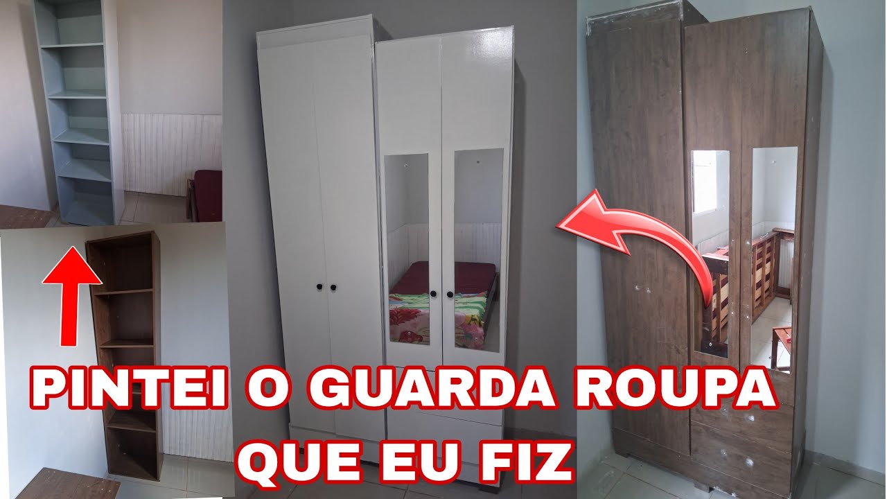 PINTEI O GUARDA ROUPA QUE EU FIZ FICOU  LINDO DEMAIS 