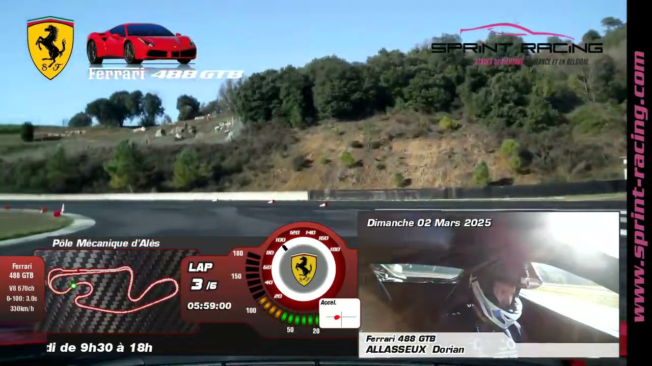 Ferrari 488 GTB Circuit du Pôle Mécanique d'Alès
