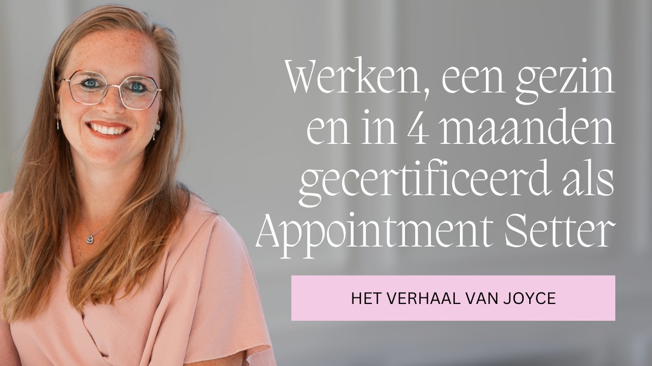 Joyce werd in 3 maanden gecertificeerd Setter en staat nu vol zelfvertrouwen in het leven