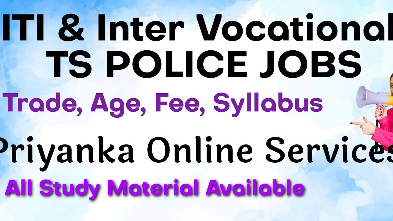 ITI & Inter Vocational TS Police Jobs. Fee, Trade, Age. Civil Police Job Info link in description