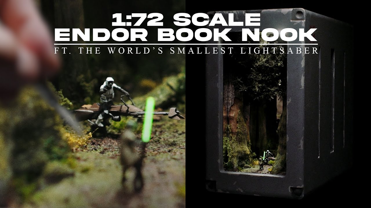 I built a STAR WARS Endor Book Nook Diorama (ft. The World’s Smallest Working Lightsaber!)
