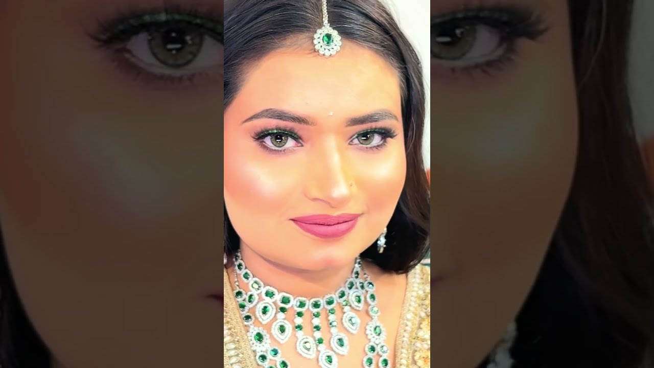 Glass skin makeup ,glamour makeup look # Engagement Bride ❤️❤️❤️