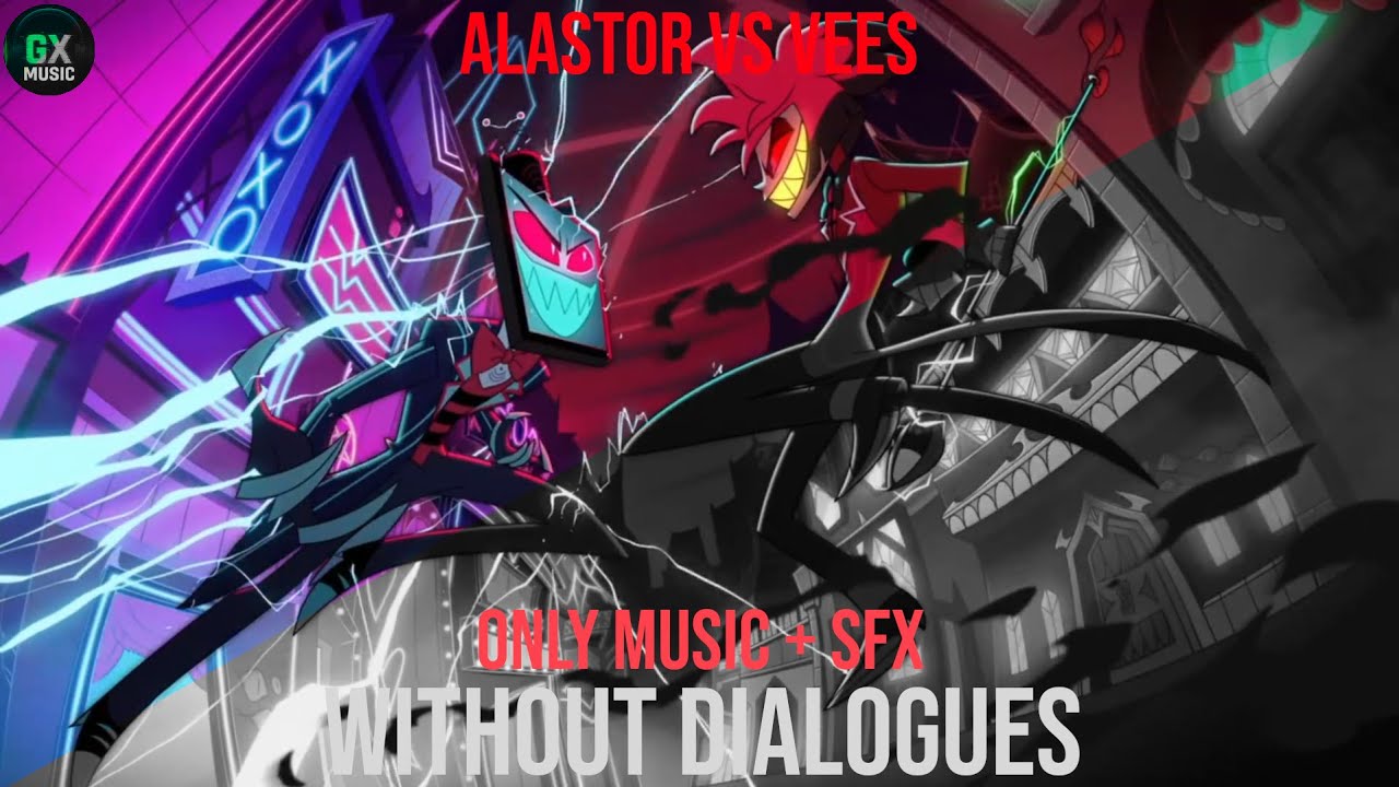 🎶Hazbin Hotel S2 Clip | Alastor VS Vees Battle | Music + SFX | No dialogue | by: 