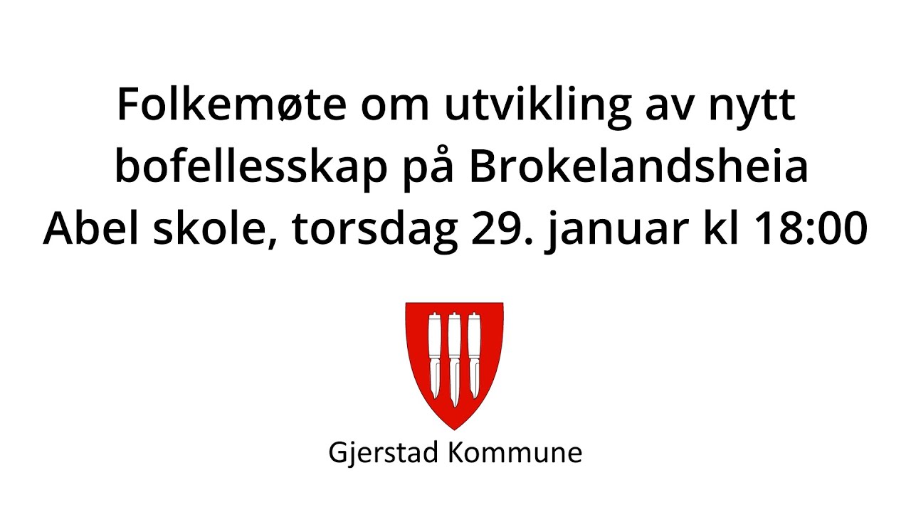 Folkemøte om utvikling av nytt bofellesskap på Brokelandsheia