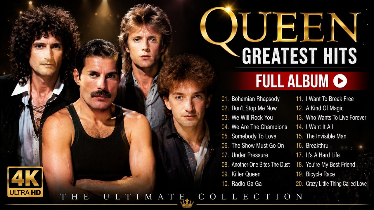Queen Greatest Hits Full Album - Best Songs Of Queen Playlist 2026  | We Will Rock You & More