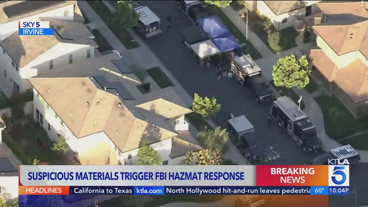 Suspicious items prompt FBI investigation, hazmat response in Irvine