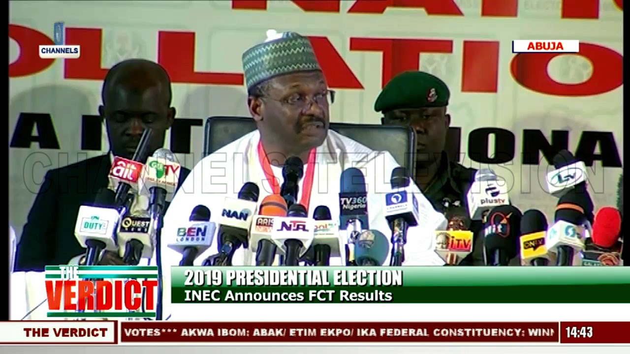 2019 Presidential Election: INEC Announces FCT Results |The Verdict|