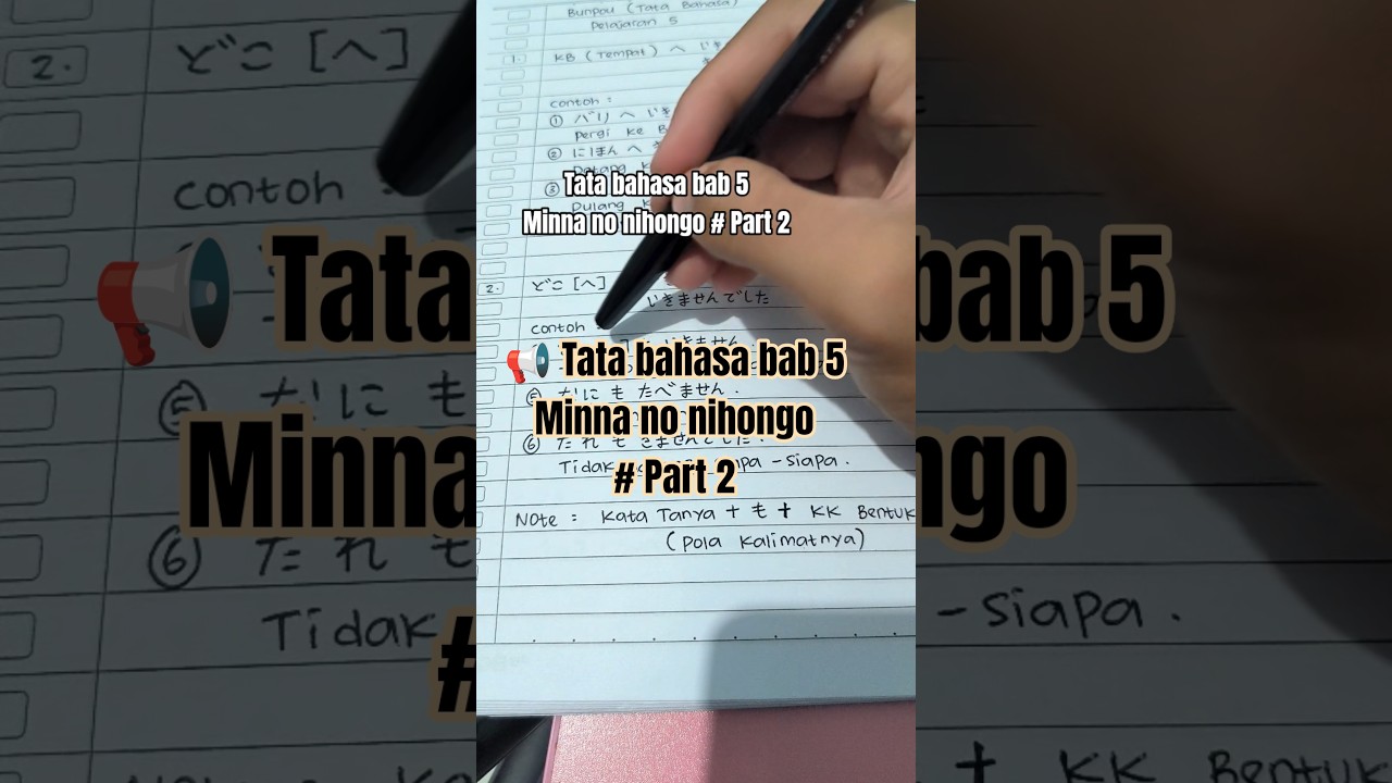 Tata bahasa bab 5 Minna no nihongo | Part 2 