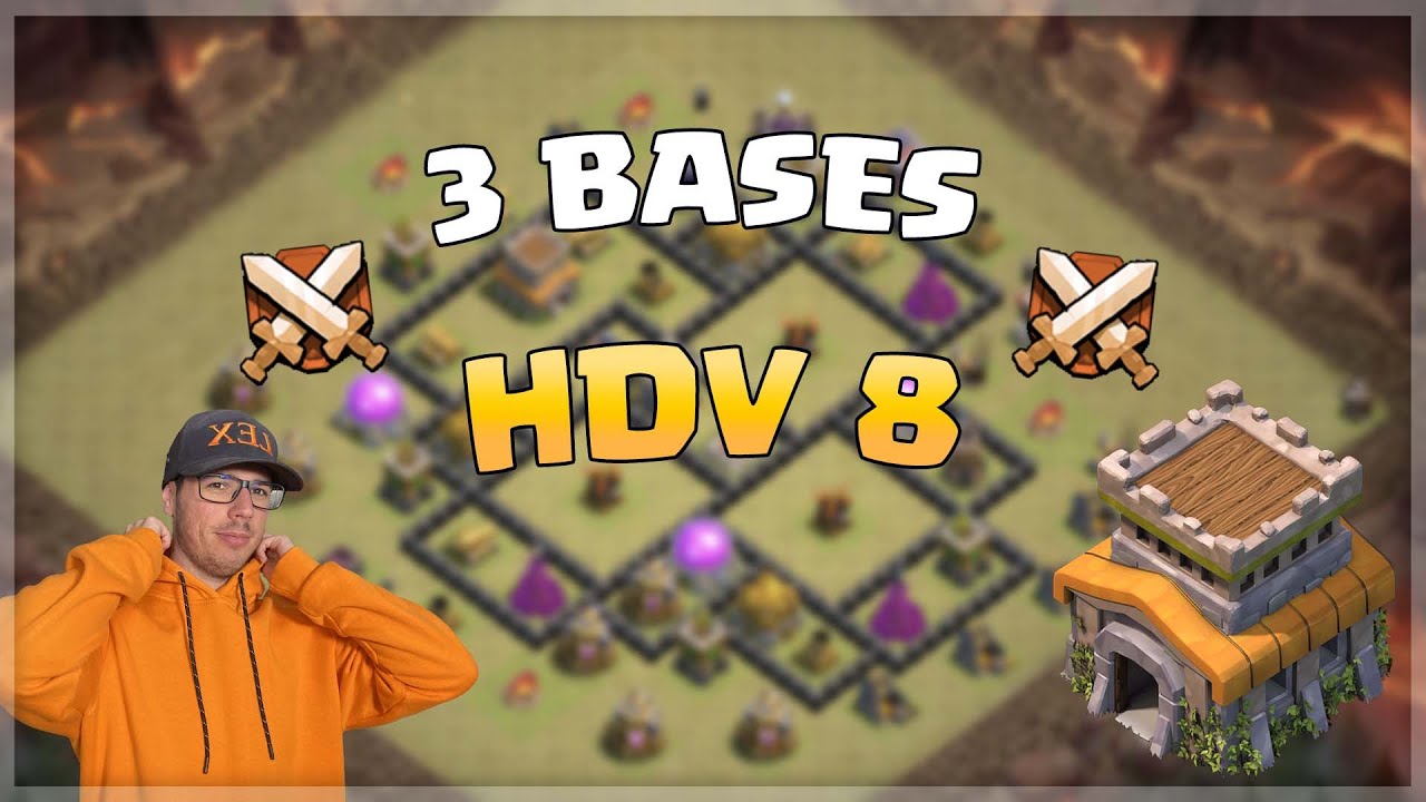 3 VILLAGES GUERRE DE CLANS HDV 8 + LIENS | Clash Of Clans