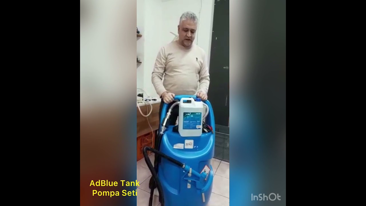 78 litre kapasiteli tekerlekli Adblue Tank ve sayaç seti dijital debimetre ile birlikte kemos