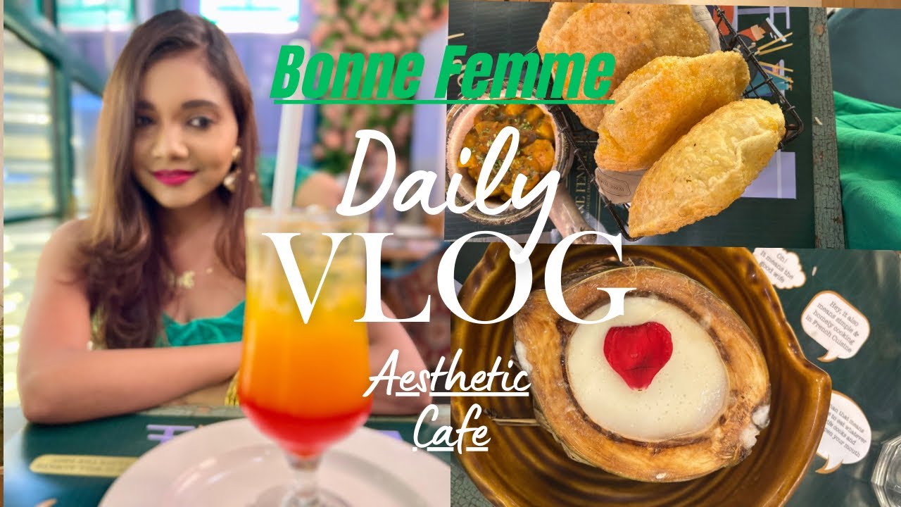 Best Bengali Fusion Restaurant in Kolkata||BonneFemme|| Viral Cafe ||Aesthetic Cafe in town🍷🍨