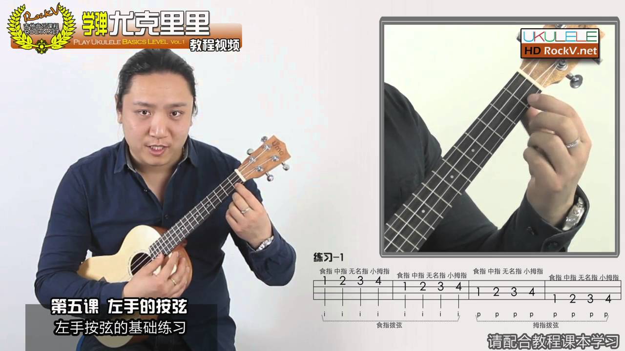 Ukulele 教學 L05: 左手按弦方法　Left Hand Position
