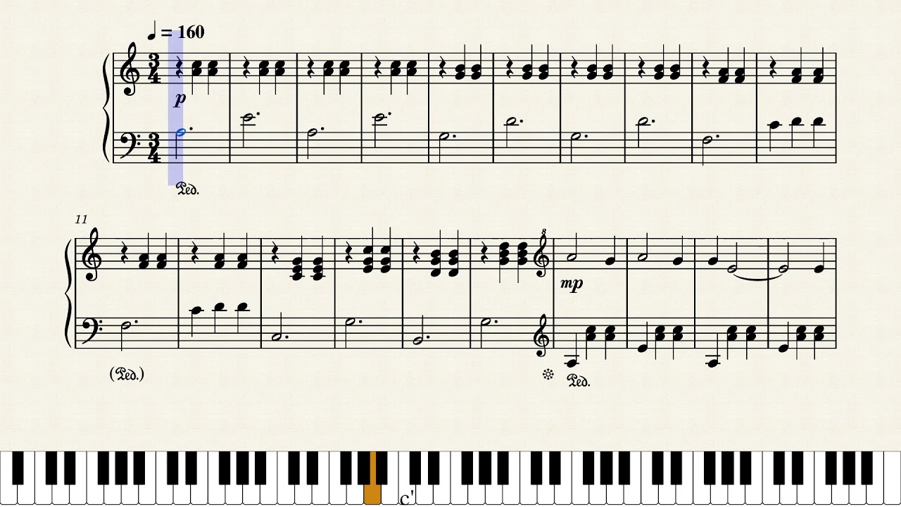 The lullaby - Sophism piano tutorial and sheet music