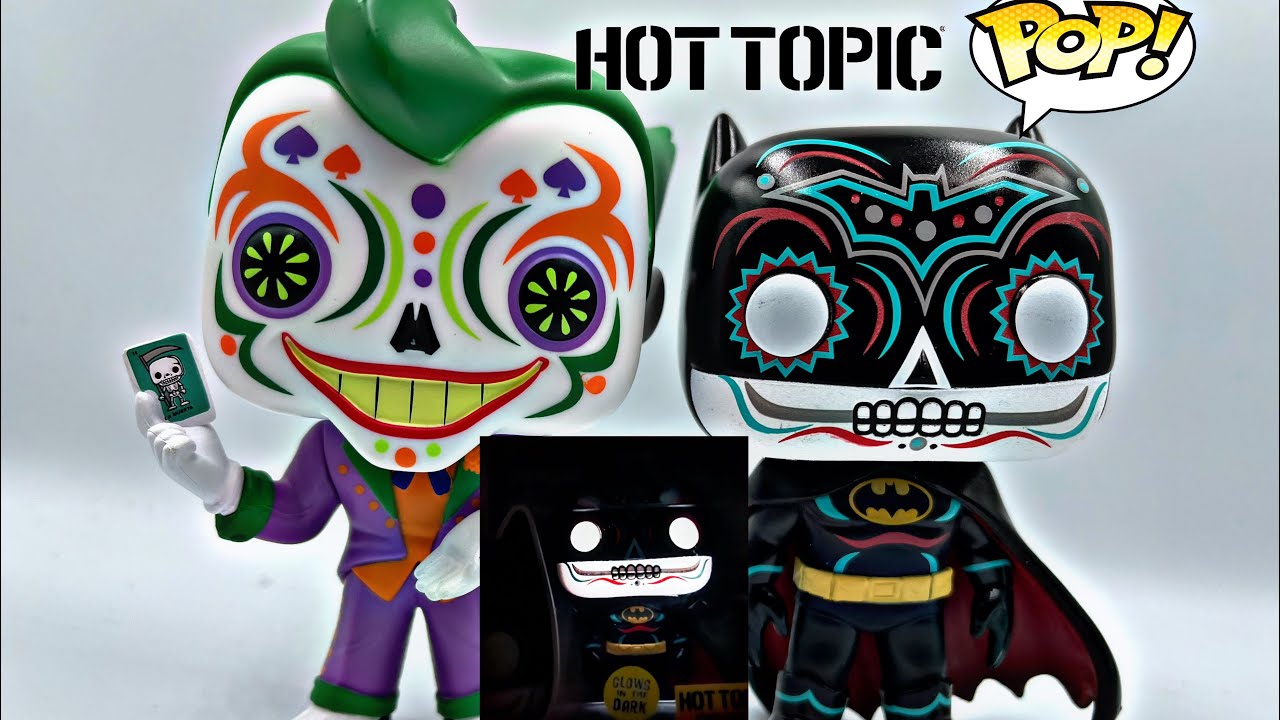 Funko POP Dia De LOS DC: Joker and Glow in the Dark Batman figure review