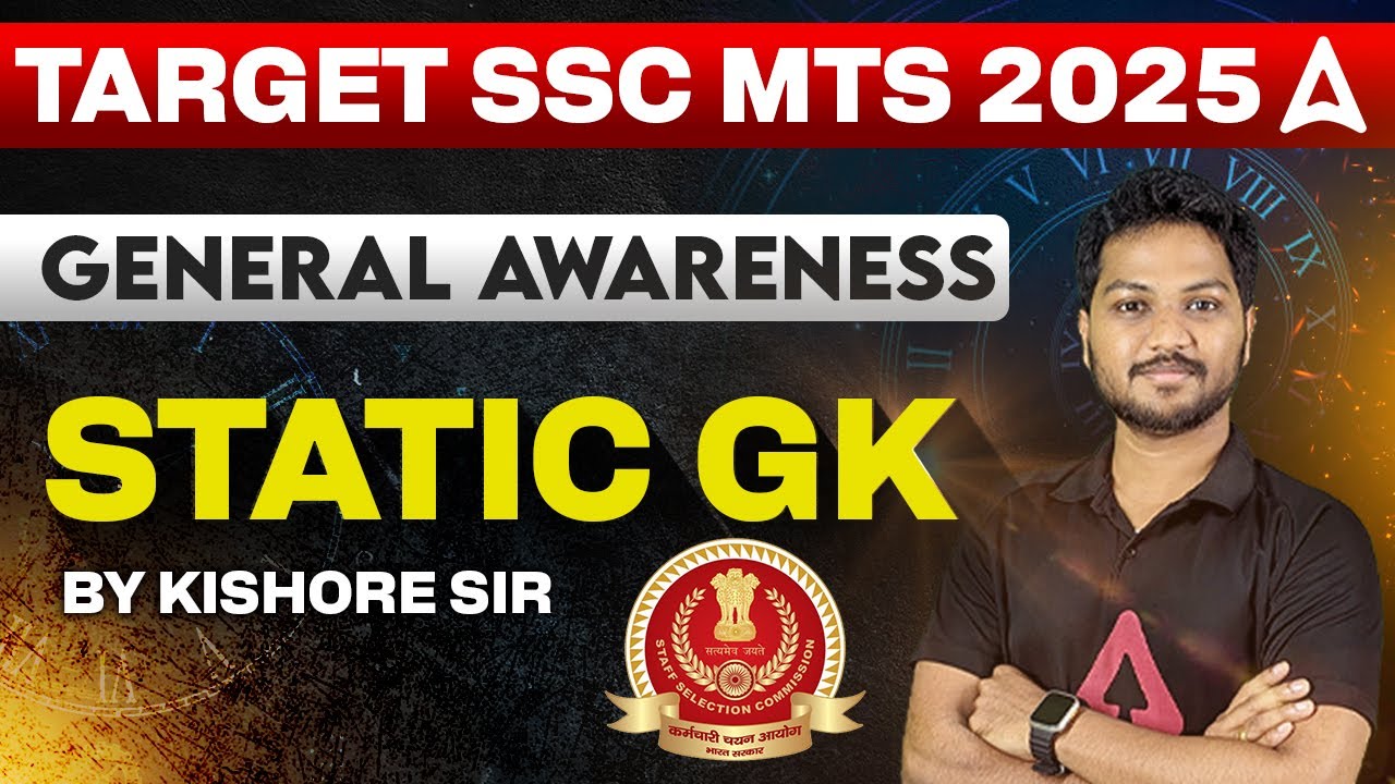 SSC MTS Classes 2025 in Tamil | General Studies & Static GK for SSC MTS | By Kishore Sir #13