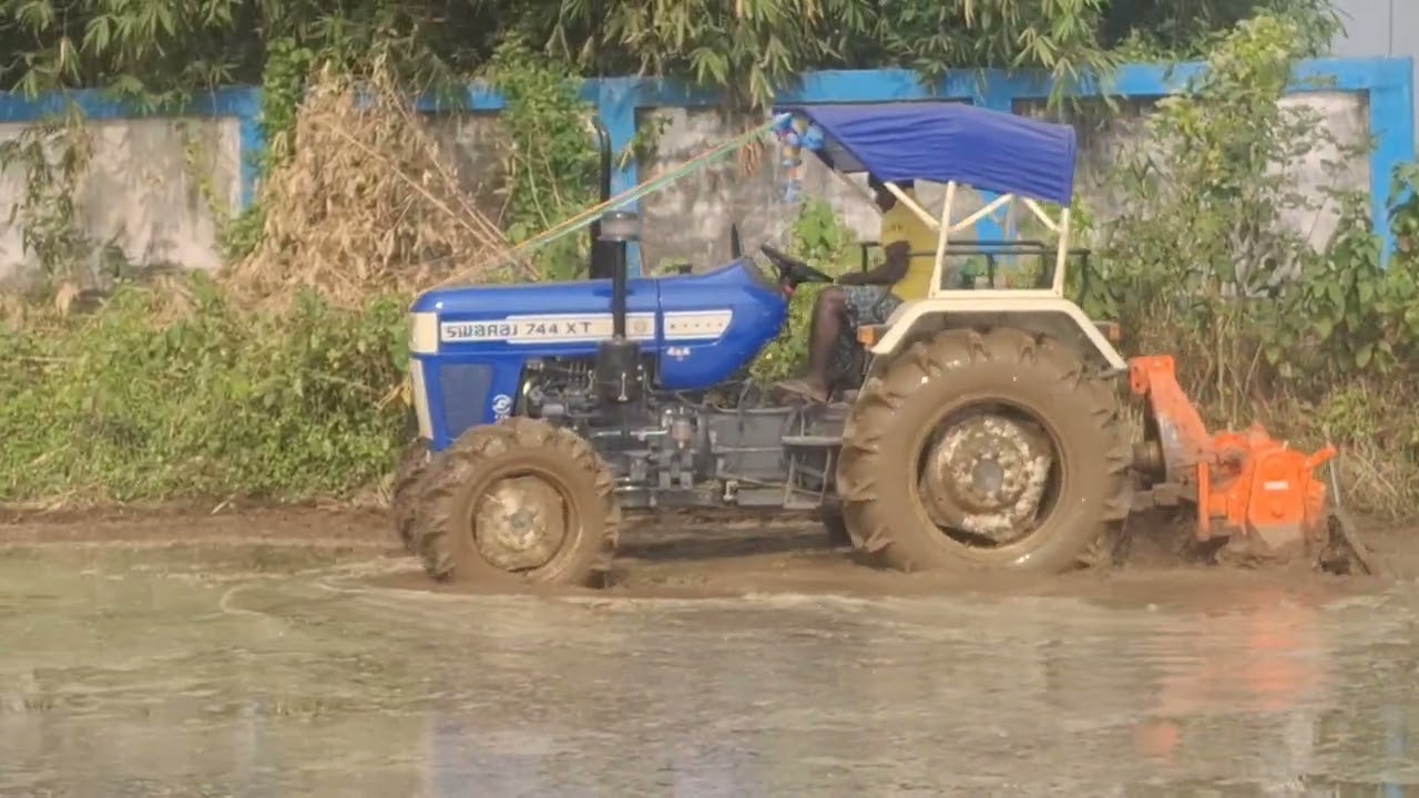 Swaraj 744 XT 🔥 rotor power // গাড়িটা কেমন চাষ দিচ্ছে দেখো।