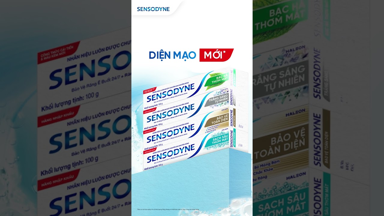 SENSODYNE VỚI DIỆN MẠO MỚI - GIẢM Ê BUỐT HIỆU QUẢ VÀ HƠN THẾ NỮA