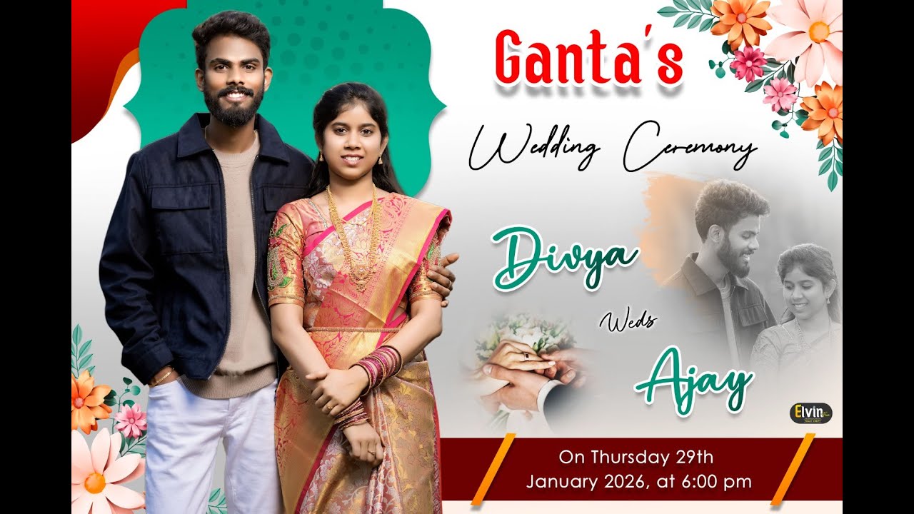 GANTA'S WEDDING RECEPTION DIVYA WEDS AJAY 29-01-2026 AT 7PMLIVE....